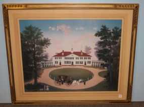 Print of Mount Vernon Signed by Michael Delacroix