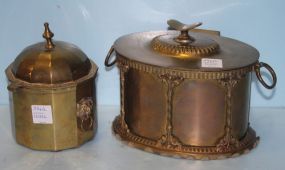 Two Decorative Brass Boxes