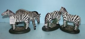 Group of Four Zebra Figurines