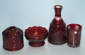 Cranberry Reproduction Tumbleup Red Fairy Lamp