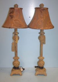Pair of Decorative Metal Lamps