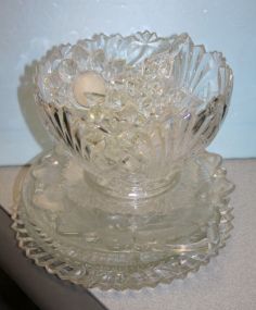 Group of Clear Glass Items