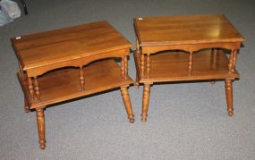 Pair of Vintage 60's Two Tier End Tables