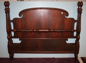 Mahogany Ancathus Carved Pineapple Poster Bed Frame