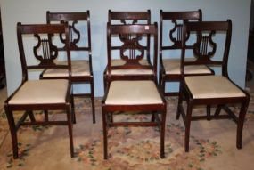 Set of Six Mahogany Lyre Back Chairs