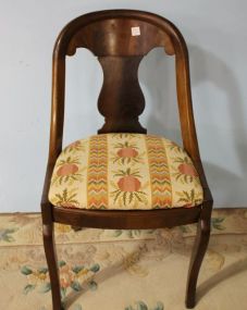 Early Crotch Mahogany Empire Hip Hugger Side Chair