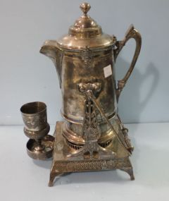 Reed and Barton Silverplate Tilting Pitcher with Stand and Goblet