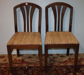 Two Walnut Side Chairs