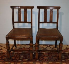Two Oak Pub Chairs