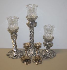 Five Decorative Candleholders