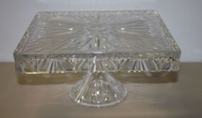 Pressed Glass Cake Plate