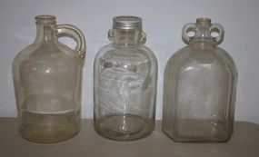 Three Old Glass Jugs