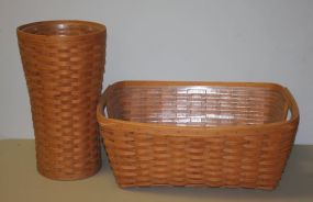 Two Longaberger Woven Baskets