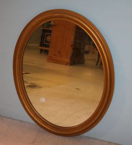 Painted Gold Oval Mirror