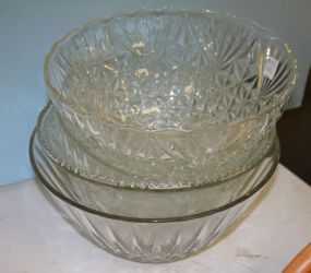 Four Glass Punch Bowls