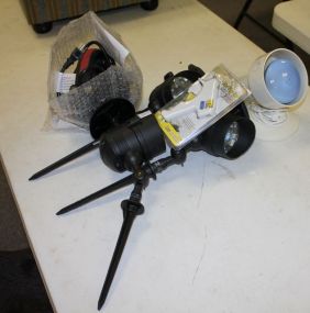 120V Quick Pump, Outdoor Solar Lights, a Glue Gun and a Spot Light