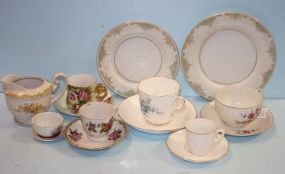 Group of Four Demi-Tesse Cups and Saucers