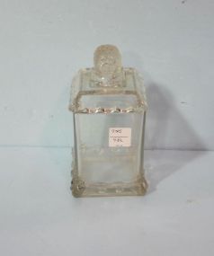 Early Pressed Glass Covered Jar