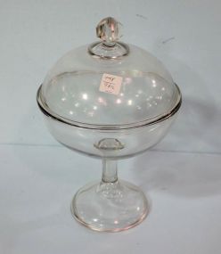 Covered Glass Round Candy Dish