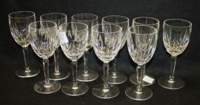 Set of Ten Waterford Wine Glasses