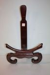Large Oriental Wood Plate Stand