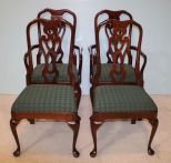 Set of Four Mahogany Contemporary Pennsylvania House Queen Anne Style Chairs