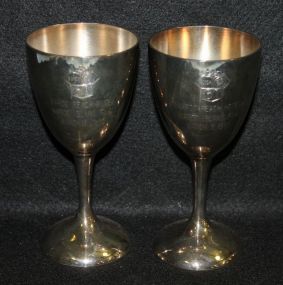 Two Silverplate Goblets