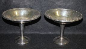 Two Wallace Silverplate Compotes