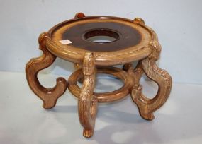 Oriental Wood Bowl or Vase Stand