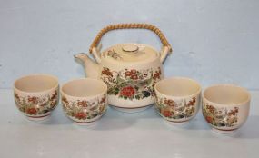 Made in Japan Teapot and Four Saki Cups