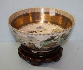 Decorative Wildwood Accents Oriental Bowl on Wood Stand
