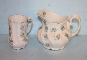 Hand Painted Cup and Creamer