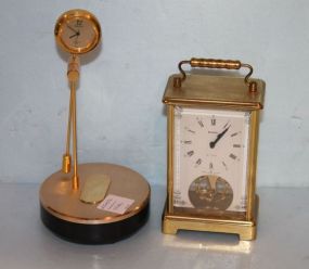 Bulova West German Carriage Clock and a Seiko Clock