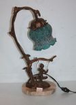 Decorative Spelter Figure of a Girl in a Swing