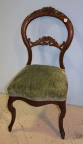 Victorian Rose Carved Side Chair