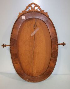 Mid 19th Century Oval Mirror Frame to Wishbone Dresser