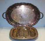Large Gorham EPNS Serving Tray and Silverplate Tree of Life