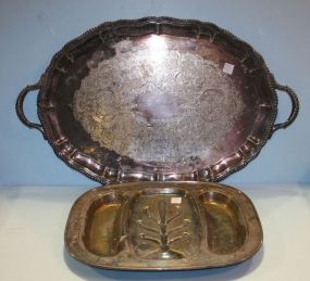 Large Gorham EPNS Serving Tray and Silverplate Tree of Life