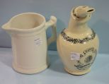 Earthenware Inhaler and a White China Pitcher