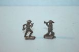 Two Small Cast Metal Soldiers