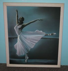 Oil Painting of Ballerina, signed Juanitta