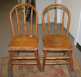 Two Early American Primitive Side Chairs