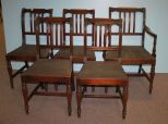 Set of Five Vintage Dining Chairs