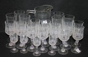 Twenty One Glasses along with Pitcher