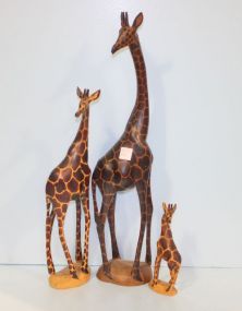 Three Decorative Giraffes
