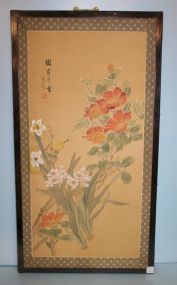 Hand Painted Oriental Scene on Paper