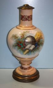 19th Century Hand Painted Vase Mounted as a Lamp