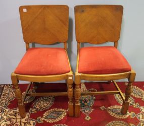 Pair of Oak Art Deco Chairs