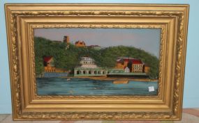 Reverse Oil Painting of Heidelberg Castle