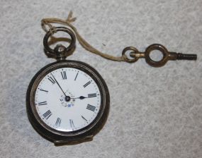 .935 Sterling Pocket Watch with Key